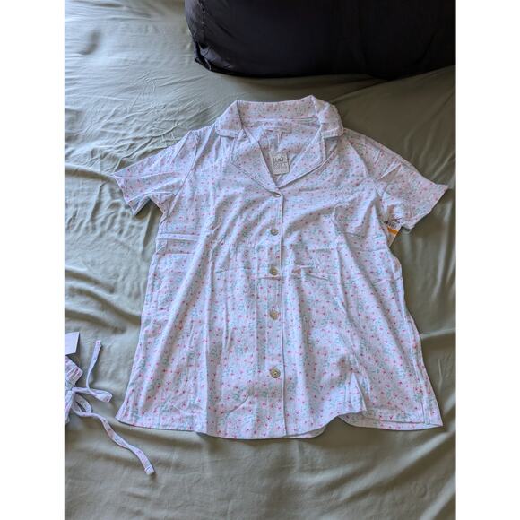 NWT Carole Hochman Viney Floral Cotton Capri Pajama Set size S - Picture 1 of 11